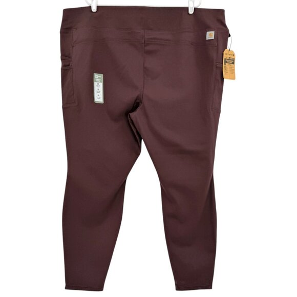 Carhartt Womens Force Fitted Lightweight Burgundy Utility Legging 3X 24W-26W NWT - Picture 2 of 12